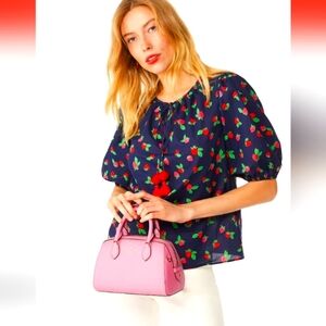 Kate ♠️ Spade Pink Madison Saffiano Leather Duffle Crossbody